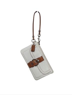 Coach Soho Buckle Leather Wristlet Wallet With Chrome Gently Loved